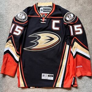 Mens Reebok Anaheim Ducks Retro 2015 Hockey Jersey Ryan Getzlaf Medium